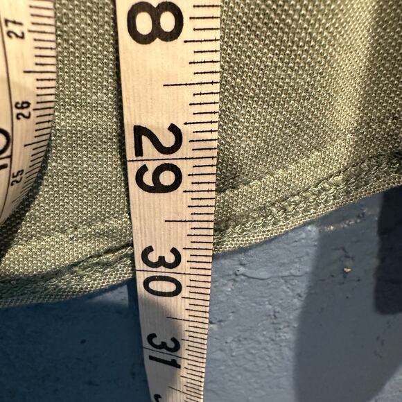 George Knit Button Up Short Sleeve Sage Green NWT Large Work Business Casual - Picture 5 of 8